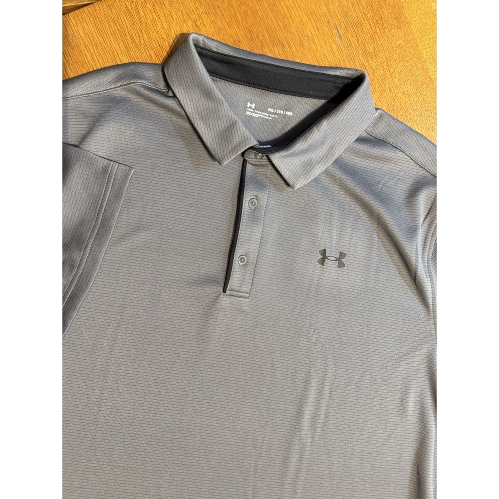 Under Armour Golf Polo 3XL Gray HeatGear Loose Fit Performanceโ Shirt Men